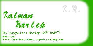 kalman marlep business card
